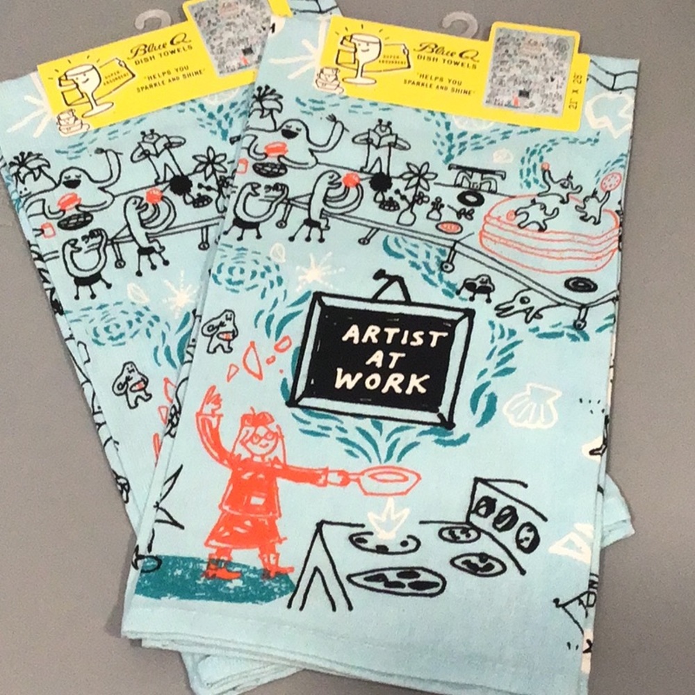 NEW Artist At Work Dishtowels - Set of 2